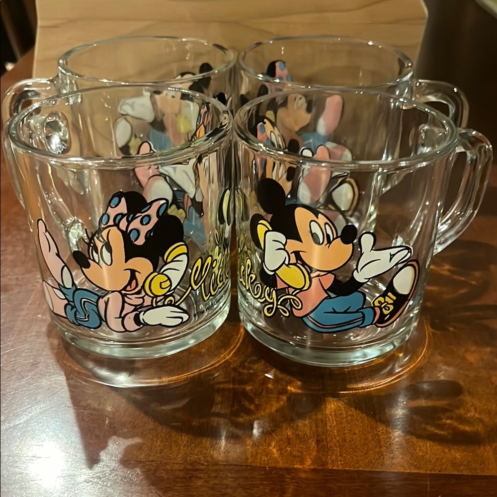 Disney White Dining Mugs Mickey and Minnie Collection